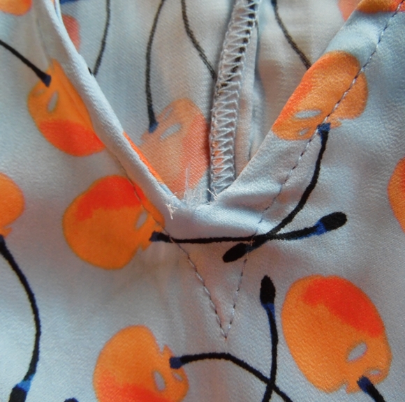 Free People Blue and Orange Blouse - Picture 7 of 12